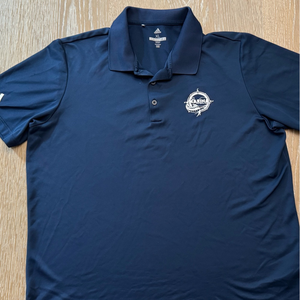 Adidas Navy Blue Edisto Marina Polo golf shirt, size XL - Picture 2 of 7